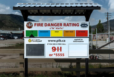 Fire danger rating sign okangan jafa