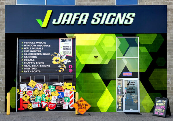 JAFA signs Okanagan Ave Penticton
